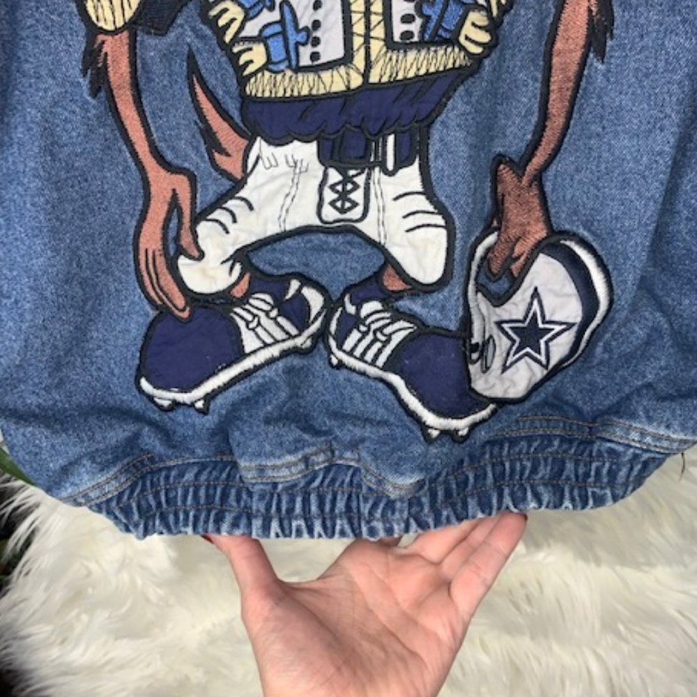 Vintage • Dallas Cowboys+Taz Jean Jacket • 10/12 - Picture 13 of 15